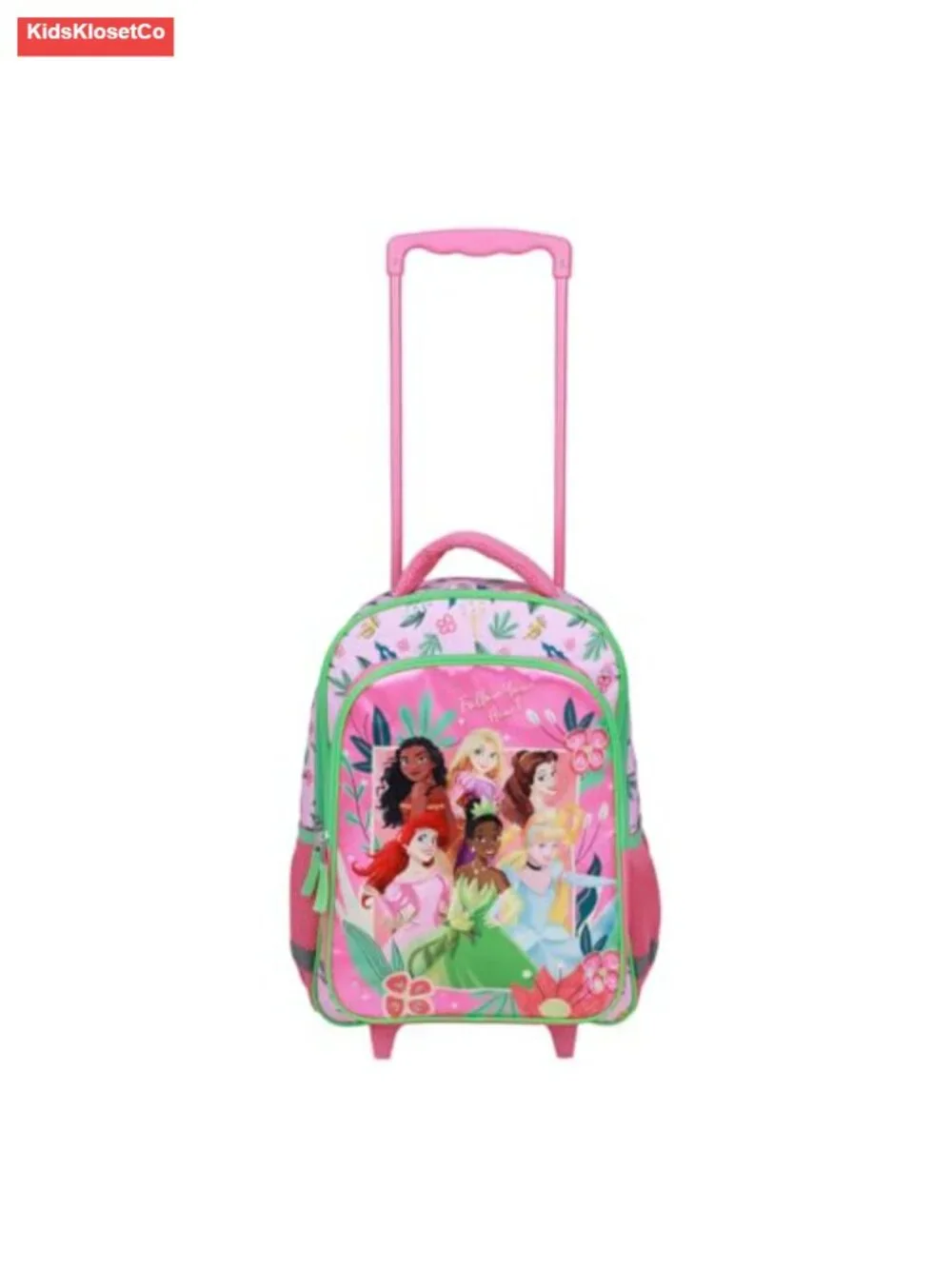 Disney Princess Girls Rolling Backpack with Adjustable Handle